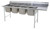 Eagle Group 314-18-4-24R 31 3/4" x 106 3/4" four-compartment, 314 series coved corner sink, 24"