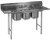 Eagle Group 310-10-3-24 21" x 84" 310 series sink with (3) 14" x 10" sink bowls, 9 1/2" deep,