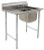 Eagle Group 414-24-1-18L 31 3/4" x 46 3/4" one compartment - 414 series coved corner sink, 24"
