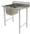 Eagle Group 414-24-1-24R 31 3/4" x 52 3/4" one compartment - 414 series coved corner sink, 24"