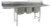 Eagle Group 414-24-3-24 31 3/4" x 126" three compartment - 414 series coved corner sink, 24" x
