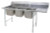Eagle Group 414-18-3-24R 31 3/4" x 86 3/4" three compartment - 414 series coved corner sink, 24