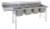 Eagle Group 414-18-4-18L 31 3/4" x 100 3/4" four compartment - 414 series coved corner sink, 24
