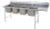 Eagle Group 414-24-4-24R 31 3/4" x 130 3/4" four compartment - 414 series coved corner sink, 24