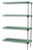 Eagle Group A4-63Z-L1848PM 18" x 48" EAGLEbrite zinc, LIFESTOR polymer shelving - add-on unit wit