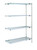 Eagle Group A4-74-1848Z EAGLEbrite Zinc Four-Shelf Add-on Unit, 18" W x 48" L x 74 H