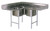Eagle Group C314-10-3-12 39" x 43" 314 series corner sink, (3) 10" x 14" x 10" sink bowls, (2)