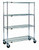 Eagle Group CC1860C-S 18" x 60" chrome, stem caster cart. Swivel caster, resilie