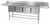 Eagle Group FN2072-4-24-14/3 27" x 128" four compartment, spec-master FN series coved corner sink,
