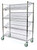 Eagle Group M1848VG-4 18" x 48" Valu-Gard green, angled shelf/visual merchandising cart