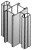 Eagle Group MMNSBB-9 108" NSF-approved grey epoxy heavy duty uprights - for cantilevered sh