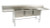 Eagle Group S16-20-3-24 115" three compartment - S16 series sink with 20" x 20" bowls and (2)