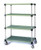 Eagle Group S1860PSM-M 18" x 60" LIFESTOR solid shelves with stainless steel rails for mobile