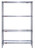 Eagle Group S4-63-2442V Valu-Master gray epoxy Four-Shelf Starter Unit, 24" W x 42" L x 63 H