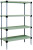 Eagle Group S4-74S-S2360PM 23" x 60" stainless steel, LIFESTOR polymer shelving - starter unit wi