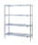 Eagle Group S4-74-2472C Chrome Four-Shelf Starter Unit, 24" W x 72" L x 74 H