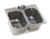 Eagle Group SR10-14-9.5-2 18 7/8" x 24 3/4" two-compartment, counter drop-in sink with self rim
