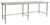 Eagle Group T36120STE 36" x 120" 14/304 stainless steel top worktable; flat top and stainles