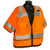 Radians SV59-3ZOD-4X Saftey Vest Class 3, Heavy Duty Surveyor, Mesh/Solid Orange, 4X-Large