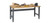 Tennesco WBA-1-3672W Hardwood Top Workbench with Stringer and Adjustable Legs, Medium Grey