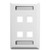 FACEPLATE, ID, 1-GANG, 4-PORT, WHITE