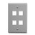IC107F04GY - 4Port Face - Gray