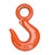 Campbell 3922915 #29 Alloy Regular Eye Hoist Hook, 7 Ton, Forged Alloy, Painted Orange