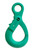 Campbell 5648695 3/8" Cam-Lok Self Locking Eye Hook, Grade 100, Painted Green, Bulk