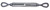 Campbell 6250305 1/2" x 6" Eye & Eye Turnbuckle, Forged Carbon Steel, Galvanized, Bulk