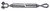 Campbell 6250403 3/8" x 6" Jaw & Eye Turnbuckle, Forged Carbon Steel, Galvanized, Bulk