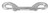 Campbell T7605511 #162 4-1/8" Bolt Snap, Double Ended, Malleable, UPC Tagged