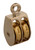 Campbell T7655222 #0176 1-1/2" Pulley, Double Sheave, Rigid Eye, Nickel, UPC Tagged