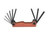 Allen 56391 9Pc Standard Arm Fold-Up Hex Key Set Hi-Vis Orange