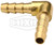 Dixon 1770806C 1/2" x 3/8" Barbed 90 Deg Splicer Brass