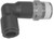 DIXON 31295614 Legris Push-In Extended Male Elbows,Nylon/Nickel-Plated Brass