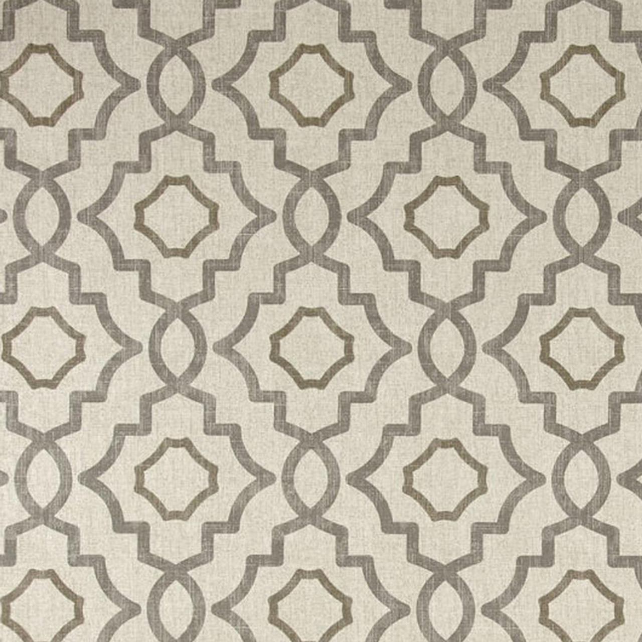 Neck Roll Pillow In Talbot Metal Gray Lattice Medallion Close To