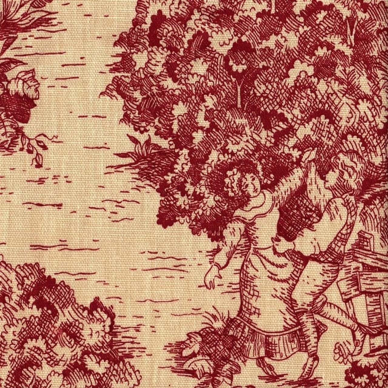 Pillow Sham In French Country Crimson Toile Close To Custom Linens