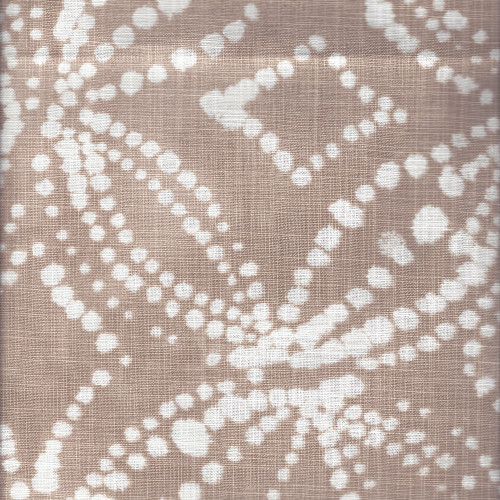 Gerardo Spice Geometric Dusty Rose Slub Cotton Tailored Valance, Lined 