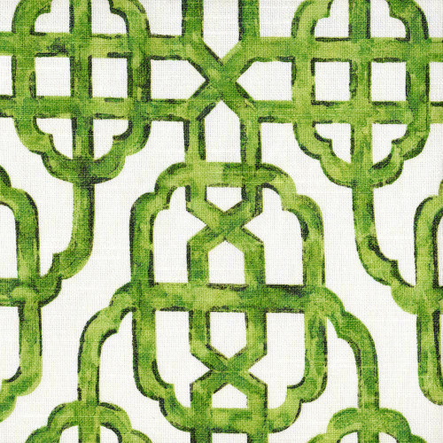 Imperial Jade Green Lattice Rod Pocket Curtain Panels