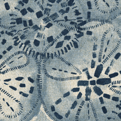 Sand Dollar Sand Nature Print Blue Tailored Valance, Lined 