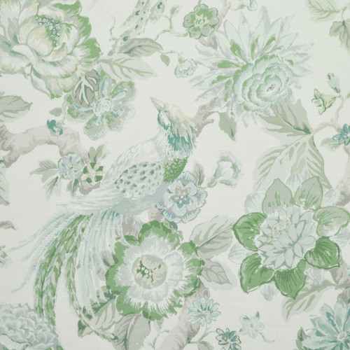 Scallop Valance Valentina Foam Green Floral Design with Birds Scallop Valance Valentina Foam Green Floral Design with Birds