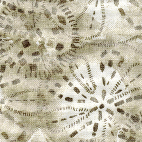 Sand Dollar Sand Nature Print Beige Round Tablecloth 