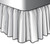Gathered Bedskirt in French Country Brindle Gray Ticking Stripe 
