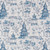 Pagodas Seaside Blue Oriental Toile Shower Curtain Pagodas Seaside Blue Oriental Toile Shower Curtain