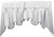 Empress Swag Valance in Imperial Jade Green Lattice, Lined 
