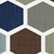 Hexagon Regal Blue Bradford Valance, Lined 