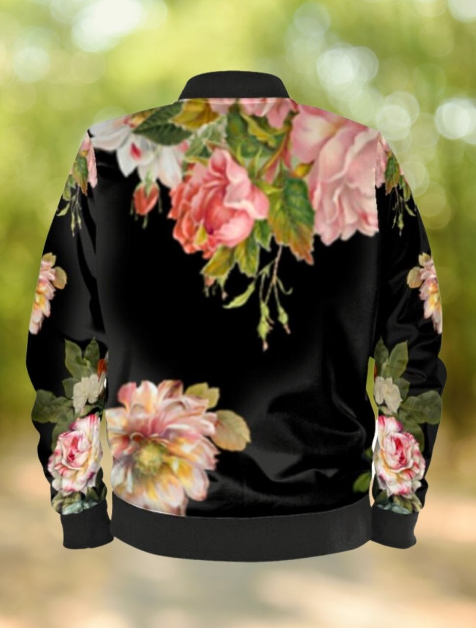 Satin Bomber Jacket - Garden Party