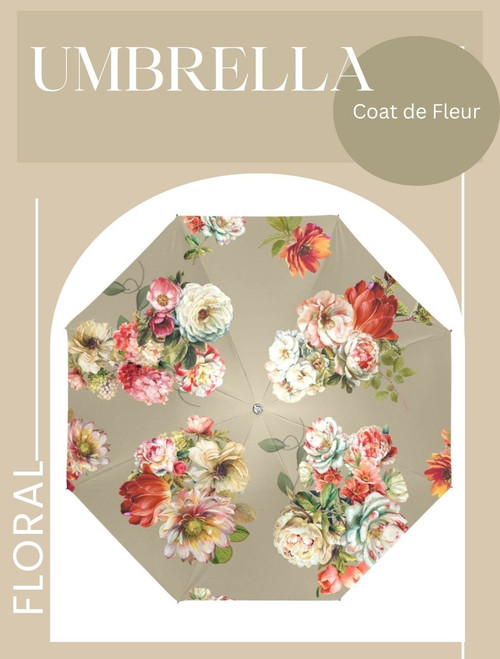 Blooming Fun Folding Umbrella - Peaches and Cream Blooming Fun Folding Umbrella - Peaches and Cream