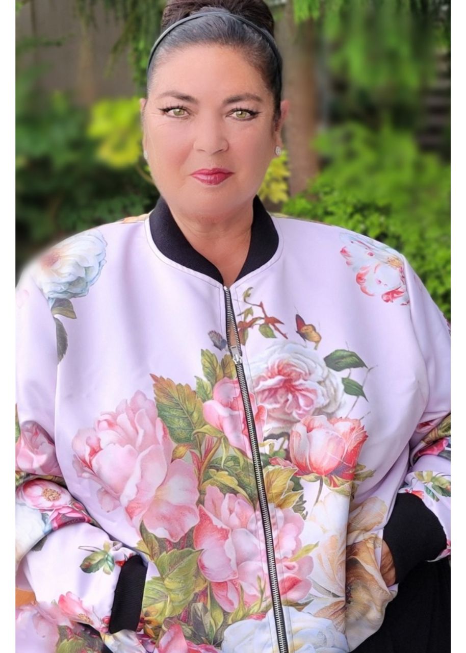 Satin Bomber Jacket - Chelsea Rose Pink