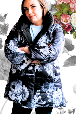 Reversible Puffer Coat - Midnight Garden - Coat de Fleur by Corks